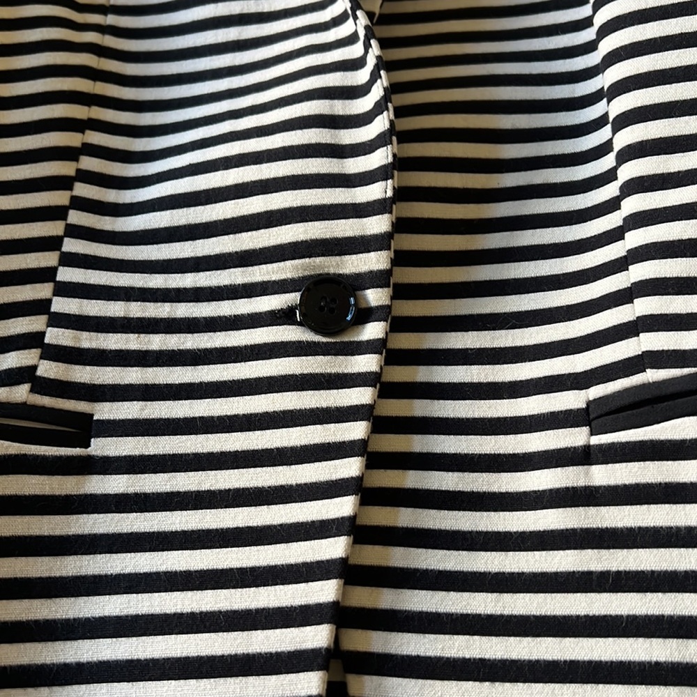 Reiss Tilda Blazer Ivory/Black Striped Size XS - Picture 7 of 10